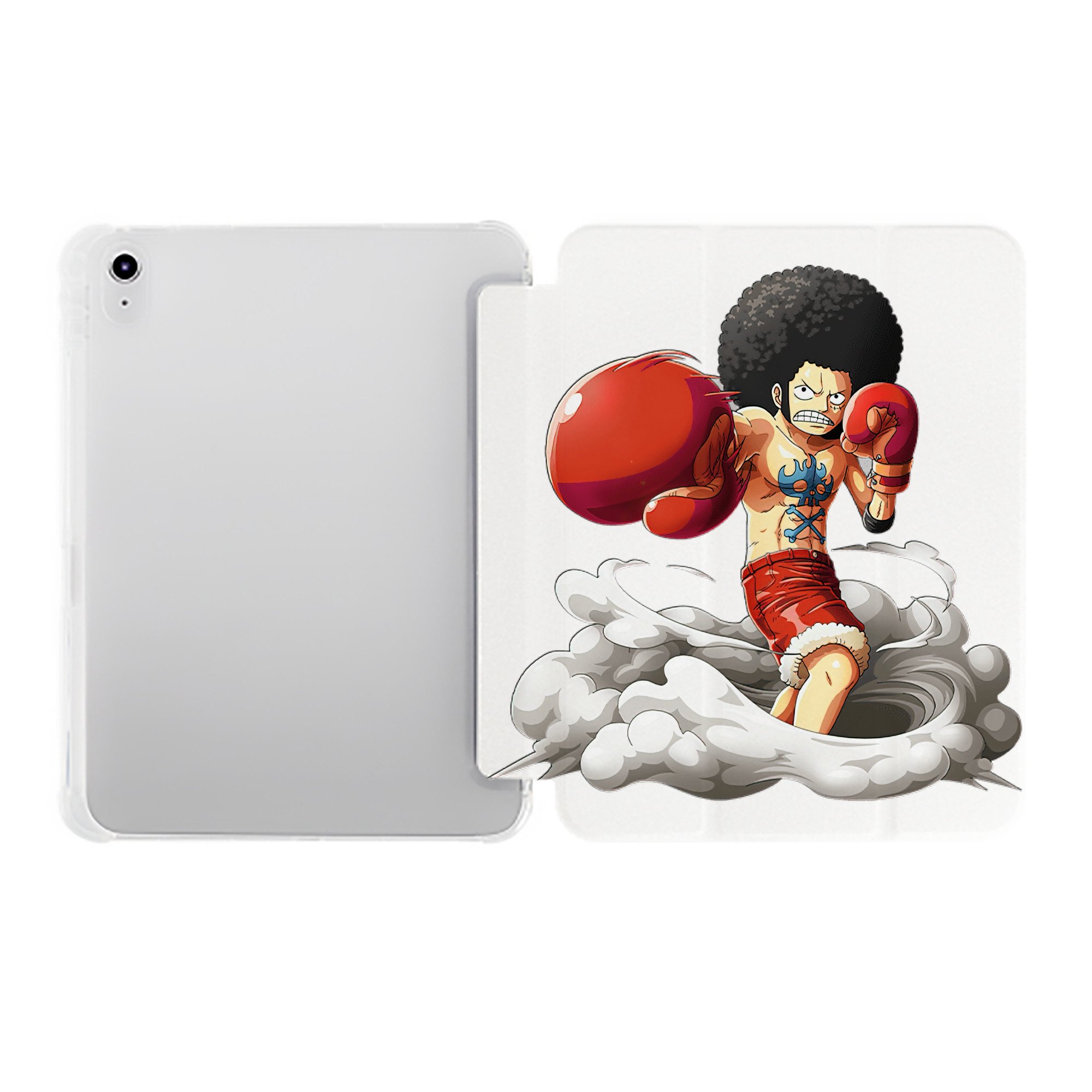 （画像用） ワンピース モンキー・D・ルフィ ONE PIECE Monkey D. Luffy IPad ケース ペン収納付き 三つ折りスタンド PUレザー×シリコン 対応機種9.5/10.5/10.9インチ